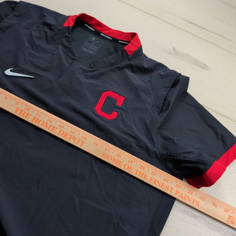 Nike Cleveland Indians Guardians Authentic Collection Hot Pullover Jacket Mens L